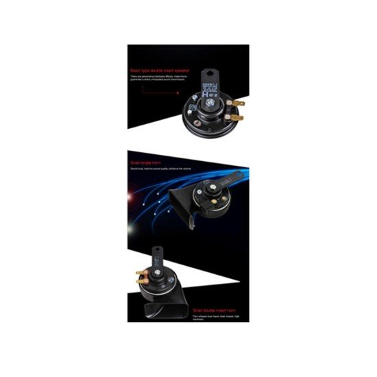 Denso High Performance Electric Snail Horn 1 Pair For Motorcycle And Car