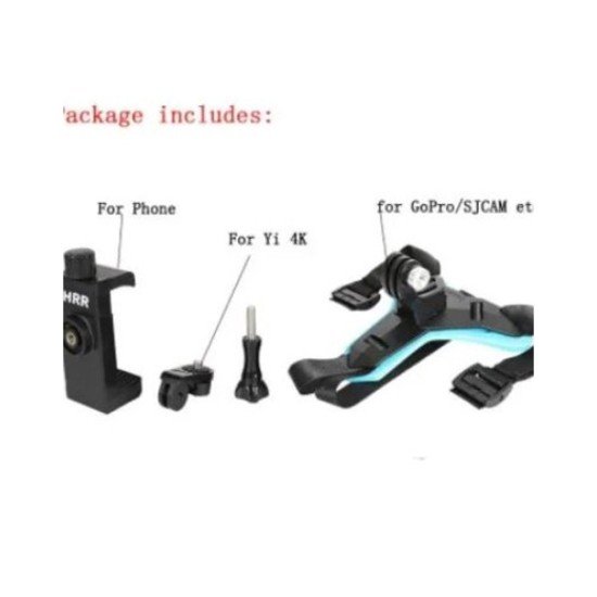 Helmet Chin Mount Phone & Action Camera Holder