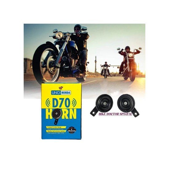 Universal UNO MINDA D70 2 PC Hi Low Loud Horn Weather and Corrosion Resistant