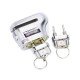 Anti Acid Proof Heavy Duty Disc Lock Blue With Double Key and Liquid
