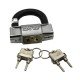 Anti Acid Proof Heavy Duty Disc Lock Black With Double Key and Liquid