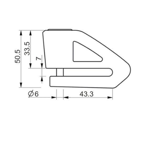 Zovii ZV6 Disc Lock Anti-Theft Stainless Steel Lock With 6mm Lock Pin For Motorcycle And Scooter