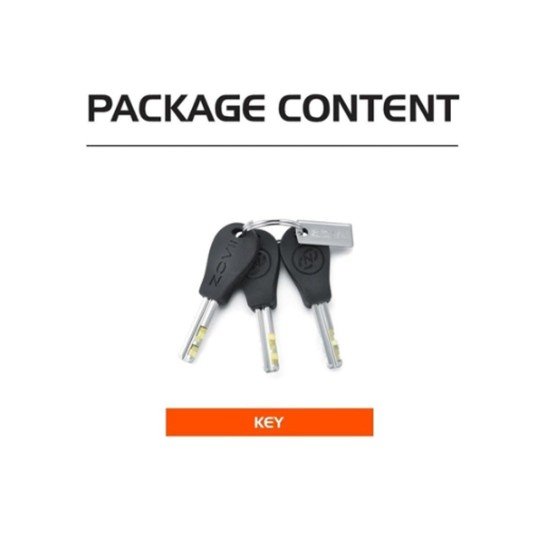 Zovii ZV6 Disc Lock Anti-Theft Stainless Steel Lock With 6mm Lock Pin For Motorcycle And Scooter
