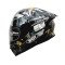 Yohe 978-2-71 Black Grey Glossy Full Face Helmet